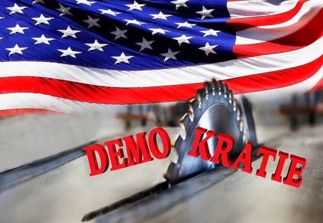 Symbolic image, US democracy in danger, EU and Germany under political pressure, industry, Donald
