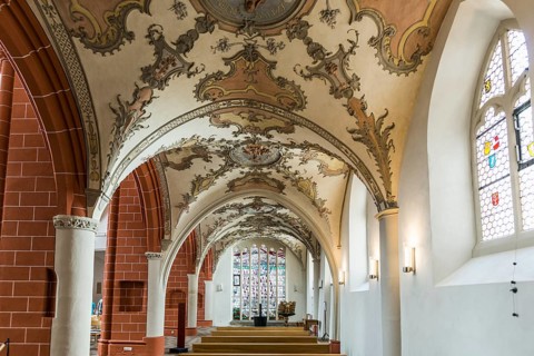 Interior view, Church of St Gangolf, Trier, Rhineland-Palatinate, Germany, Europe