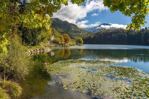 Lake Lago di Canzolino in Valsugana, Trentino, Italy, Europe