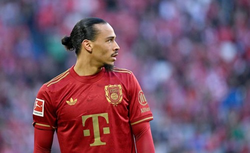 Leroy Sané FC Bayern Munich FCB (10) portrait special jersey 125 years FC Bayern Munich FCB,