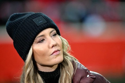 RTL reporter presenter Laura Papendick, portrait, thoughtful UEFA Conference League, Voith-Arena,