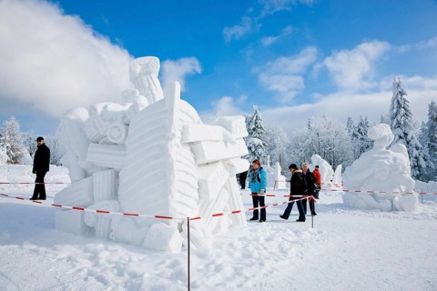 Snow sculpture competition, Hermsdorf