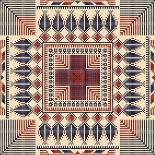 Embroidery Tatreez pattern, Palestinian fashion vector ornament