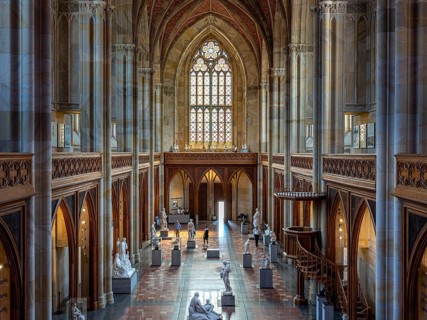 Interior photograph, Friedrichswerder Church, permanent exhibition 19th century Sculpture, Berlin,