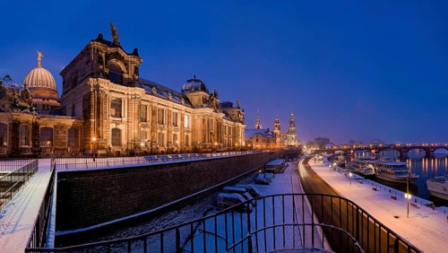 Brühl's Terrace in winter