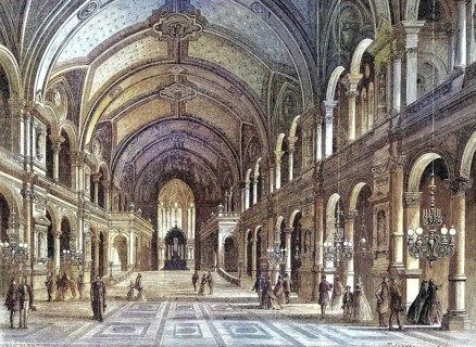 Nave of the Parish Church La Trinite, Eglise de la Sainte-Trinité, Trinity Church, in the 9th