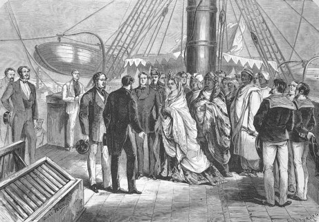 Zombe-Fatoum (1836-1878), Queen of Moheli in the Comoros, on her visit to Marseille, 1869, France,