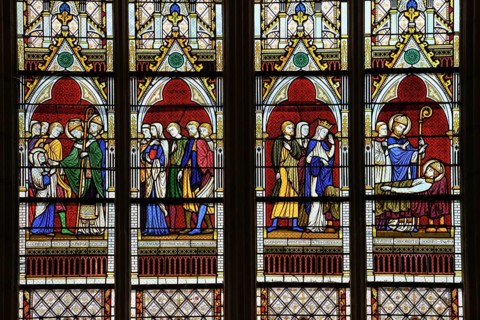 Stained glass windows of the Cathédrale Saint-Étienne, Auxerre, Département Yonne, Region