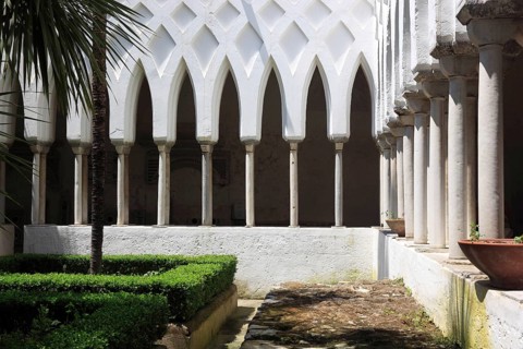 Cloister Chiostro del Paradiso in the Cathedral Cattedrale di Sant' Andrea, Amalfi, Campania,