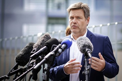 Robert Habeck, Bundesminister fuer Wirtschaft und Klimaschutz und Vizekanzler, aufgenommen bei