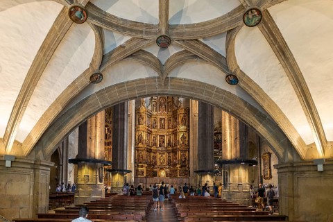 Church, interior view, Iglesia de San Vicente, San Sebastian, Donostia, Basque Country, Northern