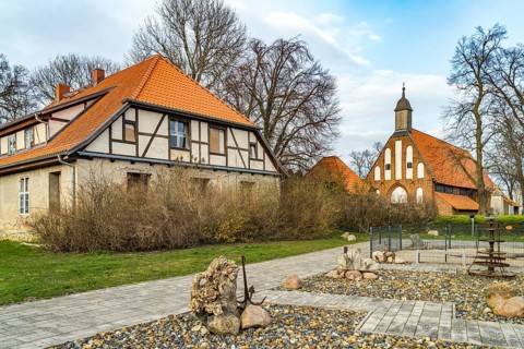 St Mary's Church in Waase on Ummanz, Ruegen, Mecklenburg-Western Pomerania, Germany, Europe