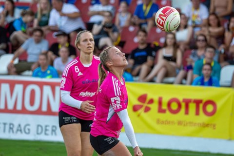 Fistball (woman) : TSV Dennach against TV Jahn Schneverdingen (IFA 2024 Fistball World Tour Finals