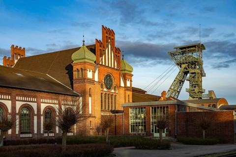 The disused coal mine and museum Zeche Zollern in Dortmund, part of the Route of Industrial