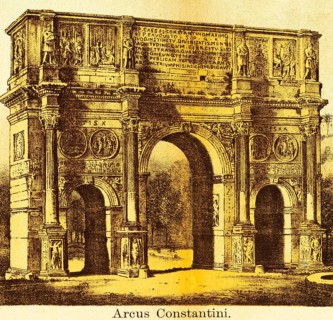 Arcus Constantini or Arco di Costantino, Arch of Constantine, Constantine Tor, three arches, rich