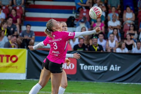 Fistball (woman) : TSV Dennach against TV Jahn Schneverdingen (IFA 2024 Fistball World Tour Finals