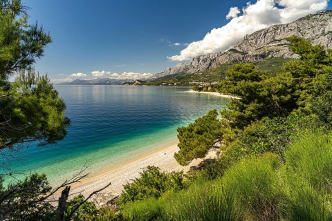 Dracevac beach near Podgora, Croatia, Europe