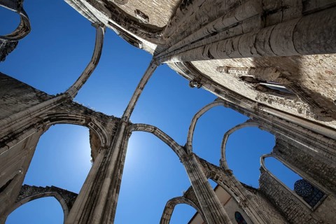 Ruins of the monastery church of the former convent of the Carmelite order, Convento do Carmo,