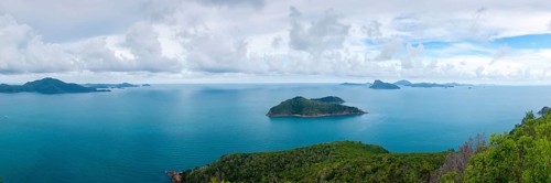 Panorama of the bay at Hamilton Island, travel, holiday, Pacific, island, Whitsunday Islands,