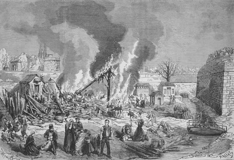 Explosion of the workshop for the manufacture of Chassepot cartridges, ammunition manufacture and
