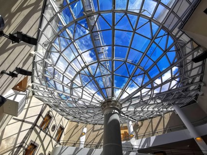Clermont-Ferrand. The atrium of the Museum Roger Quillot designed by the architects Claude Gaillard