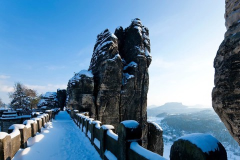 Winter on the Bastei in Rathen