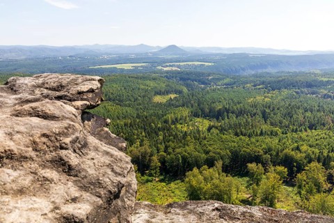 From the Großer Zschirnstein, view to the east to the Rosenberg, Reinhardtsdorf-Schöna, Saxon