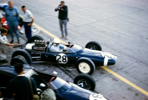 Stirling Moss Lotus Climax Formula 1 race Italian Grand Prix, Monza September 1961