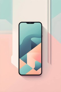 Abstract illustration wallpaper symbolizing the essence of mobile working, AI generated