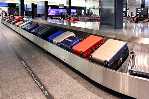 Airport baggage claim carousel baggage