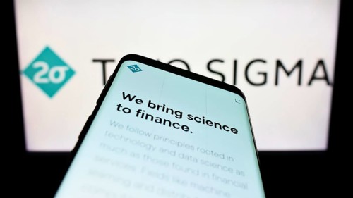 Stuttgart, Germany, 09-04-2022: Smartphone with webpage of American hedge fund company Two Sigma