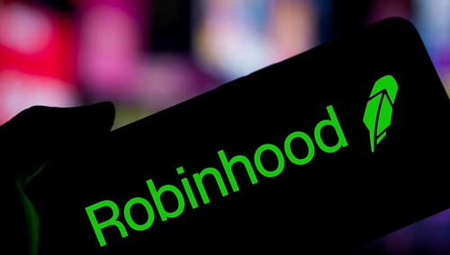 Dhaka, Bangladesh- 09 Nov 2024: Robinhood logo is displayed on smartphone