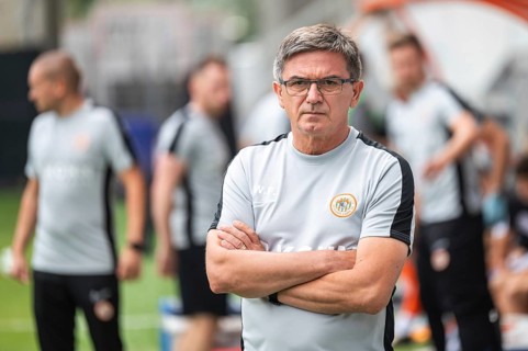 LUBIN, POLAND - JULY 28, 2024: Football match Polish PKO Ekstraklasa between KGHM Zaglebie Lubin vs
