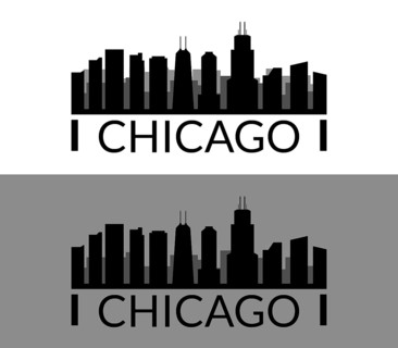 Chicago icon illustrated in vector on white background
