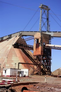 Excavation metal outdoor mine Riotinto in Spain