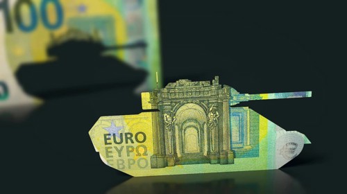 Symbolic image on the topic of the defence budget