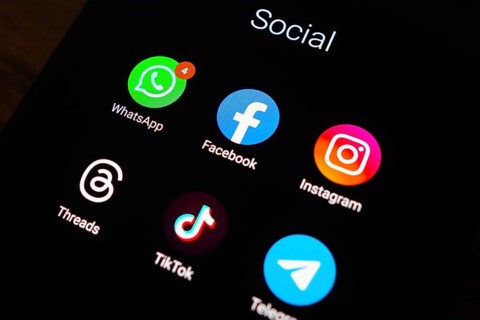 May 5, 2024, Brazil. In this photo illustration social networks (WhatsApp, Facebook, Instagram,