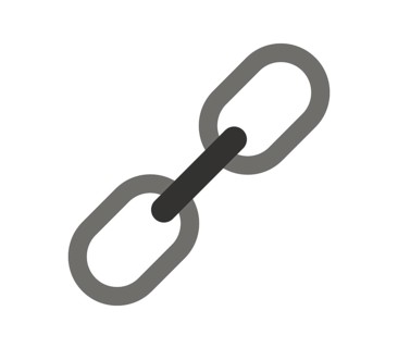 Chain icon illustrated in vector on white background