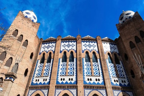 Former bullfighting arena La Monumental in Barcelona, Spain, Europe