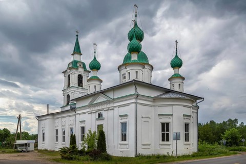 Church of St. Andrew Stratilates in Sulosti near Rustov, Russia, Europe