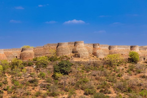 Kumbhalgarh, die große indische Mauer, Rajasthan, Indien