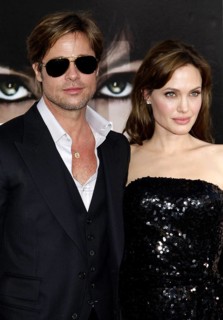 Angelina Jolie and Brad Pitt at the Los Angeles premiere of 'Salt held at the Grauman's Chinese