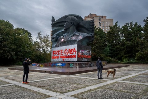 Germany, Berlin, 07.10.2024, Memorial Ernst Thälmann, Free Gaza, Europe