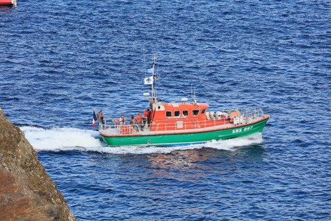 Lifeboat of the Sauveteurs en Mer, sea rescue, La Grande Parade, sailing of the traditional sailing