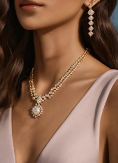 Diamond jewelry luxury and fashion jewelry. ai generative, AI generated