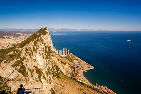 Beautiful Landscape View from Gibraltar in Spain South Coast