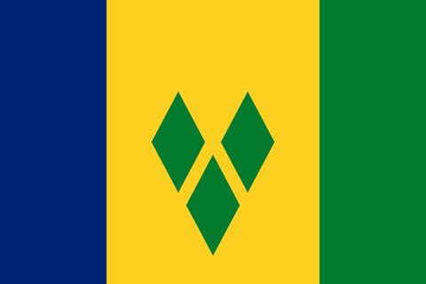 Flag of Saint Vincent & the Grenadines, Vector illustration