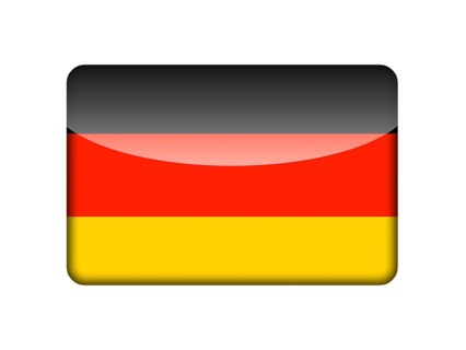 The German flag in the form of a glossy icon