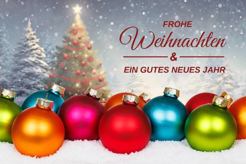 Christmas card Merry Christmas Christmas greetings decoration with Christmas tree winter in