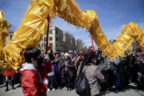 Detroit, Michigan, The Marche du Nain Rouge celebrates the coming of spring and banishes the Nain